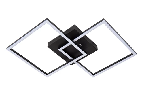 Lucide ARIANNE - Flush ceiling light - LED - CCT - 1x23W 2700K/4000K - Black - turned off